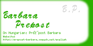 barbara prepost business card